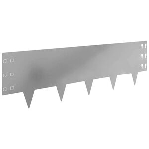 vidaXL Lawn Edging 20 pcs 100 x 30 cm Steel Silver