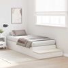 vidaXL Storage Bed Frame with Drawer White 75 cm Engineered Wood