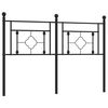 vidaXL Metal Replace Headboard Black 140 cm