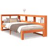 vidaXL Bookcase Bed without Mattress Wax Brown 100x200 cm Solid Wood Pine