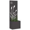 vidaXL Garden Privacy Screen Black 50 x 140 cm Cold-rolled steel