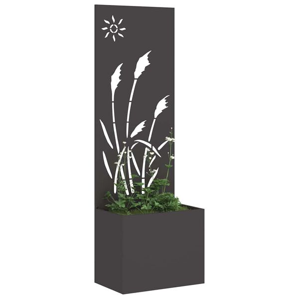 vidaXL Garden Privacy Screen Black 50 x 140 cm Cold-rolled steel