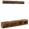 vidaXL TV Wall Cabinet Set with LED 5 pcs Old Wood Engineered Wood