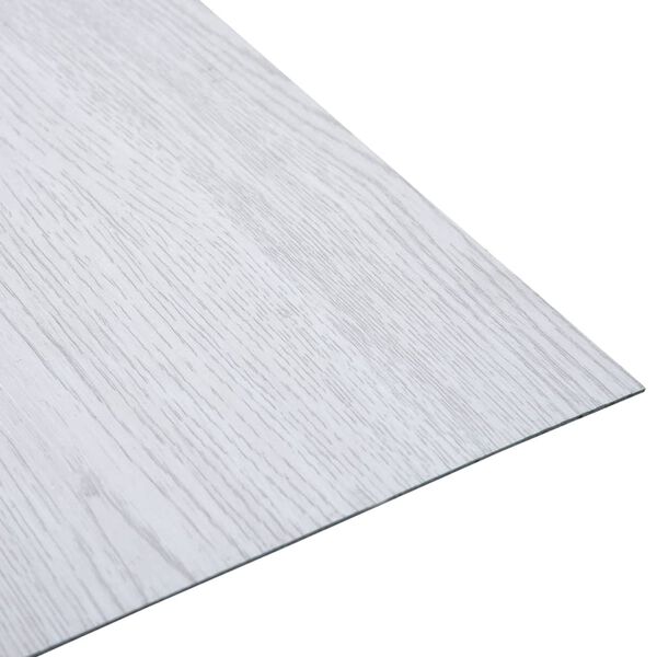 vidaXL Self-adhesive Flooring Planks 5.11 m&sup2; PVC White