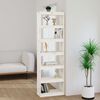 vidaXL Book Cabinet/Room Divider White 60x30x199.5 cm Solid Wood Pine