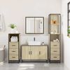 vidaXL 4&nbsp;Piece Bathroom Furniture Set&nbsp;Sonoma Oak Engineered Wood
