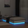 vidaXL Bed Frame without Mattress with LED Lights White 90x190 cm Single