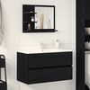 vidaXL Bathroom Mirror Black Oak 60x10.5x45 cm Engineered Wood