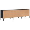 vidaXL TV Cabinet Black Oak 150 x 30 x 45 cm Engineered Wood and Iron