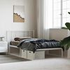 vidaXL Metal Bed Frame without Mattress with Headboard White 80x200cm