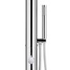 vidaXL Garden Shower with Brown Base 230 cm Stainless Steel