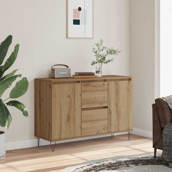 vidaXL Sideboard Artisan Oak 101.5x35x70 cm Engineered Wood