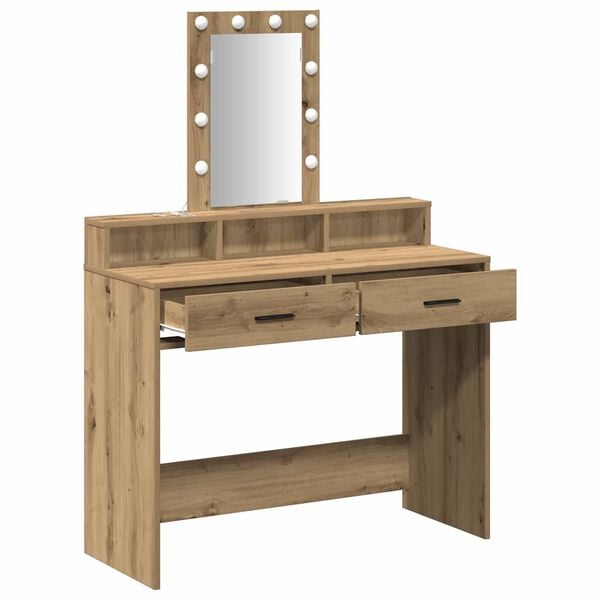 vidaXL Dressing Table Brown 100 x 41 x 140 cm Engineered Wood