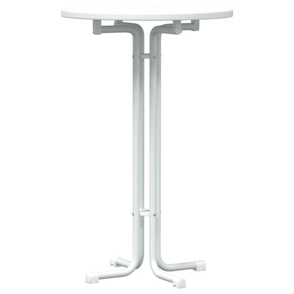 vidaXL Bar Table White &Oslash;70x110 cm Engineered Wood and Steel