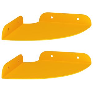 vidaXL Corner Floating Shelf 2 pcs Mustard Yellow 15 x 15 x 2 cm