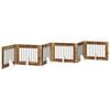 vidaXL Foldable Dog Gate with Stands 6 pcs Old Wood 482 cm