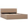 vidaXL Hydraulic Storage Bed Frame without Mattress Cappuccino 140x200cm
