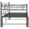 vidaXL Pull-out Sofa Bed Frame without Mattress Black Metal 90x200 cm