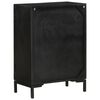 vidaXL Sideboard Black 55x30x77 cm Solid Wood Mango and Iron