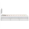 vidaXL Bed Frame with Headboard White 90 x 190 cm Solid Pine Wood