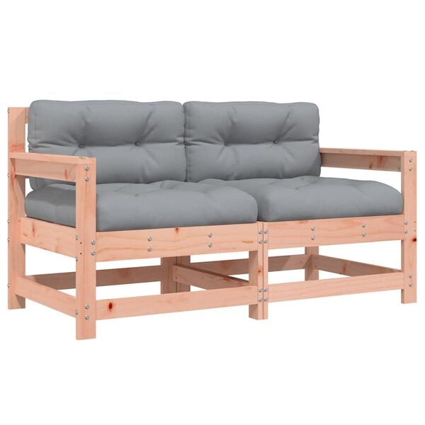 vidaXL Garden Chairs with Cushions 2 pcs Solid Wood Douglas