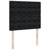 vidaXL Box Spring Bed with Mattress Black 120x190 cm Small Double Velvet