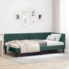 vidaXL Corner Bed Frame Dark Green 80 cm x 200 cm Velvet