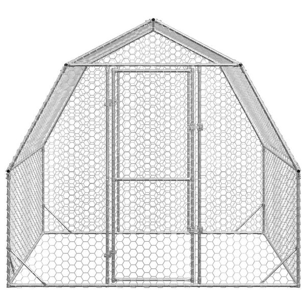 vidaXL Chicken Run 2.5x2x2.25 m Galvanised Steel