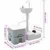 vidaXL Camping Toilet Set 2 pcs Grey 50.5 x 33 x 103 cm