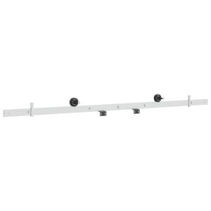 vidaXL Sliding Door Hardware Kit 152.4 cm Steel White