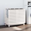 vidaXL Laundry Basket White 88.5x44x76 cm Solid Wood Pine