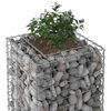 vidaXL Gabion Raised Bed Silver 50 x 50 x 80 cm Galvanised Steel