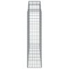 vidaXL Arched Gabion Baskets 2 pcs 200x50x160/180 cm Galvanised Iron