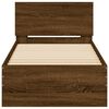 vidaXL Bed Frame without Mattress with LED Lights Brown Oak 90x200 cm