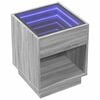vidaXL Coffee Table with Infinity LED Grey Sonoma 40x40x50 cm