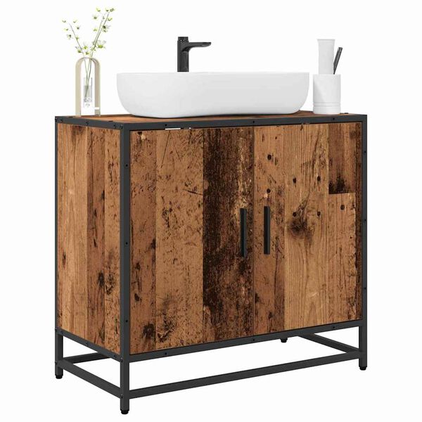 vidaXL Bathroom Sink Cabinet Old Wood 65 x 33 x 60 cm Engineered wood