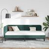 vidaXL Corner Bed Frame with Headboard Dark Green 100 x 200 cm Velvet