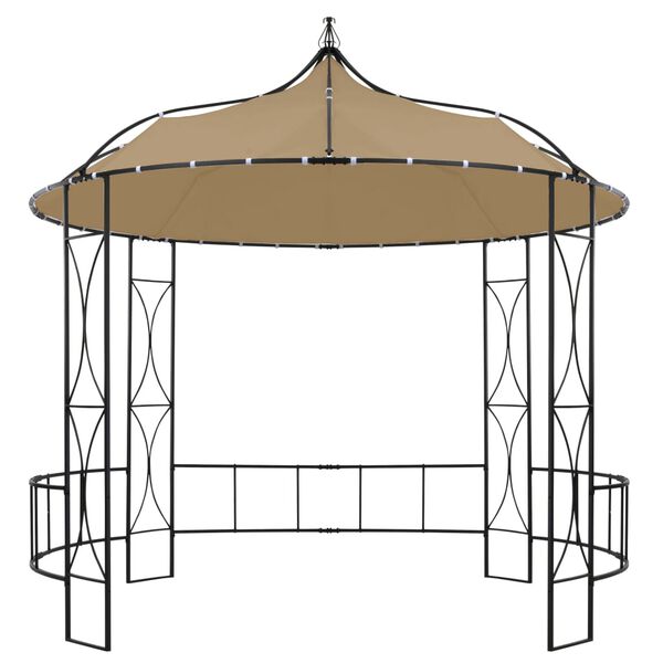 vidaXL Gazebo 300x290 cm Taupe Round