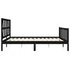 vidaXL Bed Frame without Mattress Black 200x200 cm Solid Wood Pine