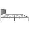 vidaXL Metal Bed Frame without Mattress with Headboard Black 183x213cm
