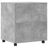 vidaXL Printer Stand with Wheels Concrete Grey 60x50x67 cm