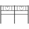 vidaXL Metal Replace Headboard Black 120 cm