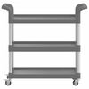 vidaXL 3-Tier Trolley Grey 77x34x72 cm Aluminium