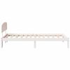 vidaXL Bed Frame with Headboard White 75 x 190 cm Solid Pine Wood