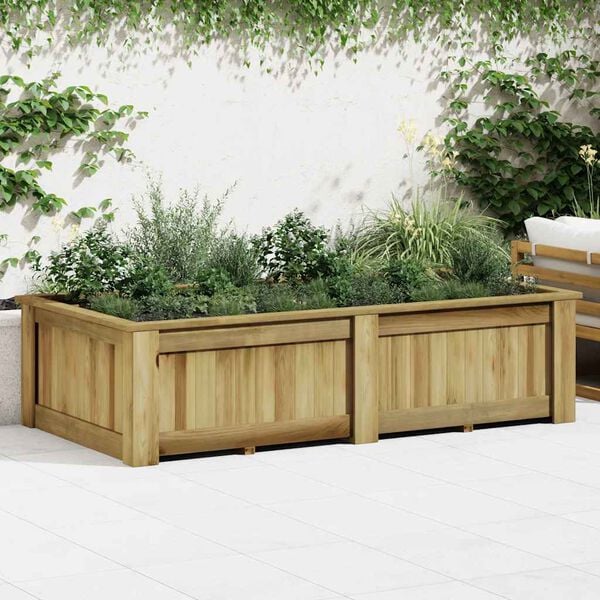vidaXL Raised Bed 196x100x50 cm Impregnated Pinewood