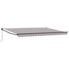 vidaXL Awning Retractable Light grey 4.5 x 3 m Polyester and metal