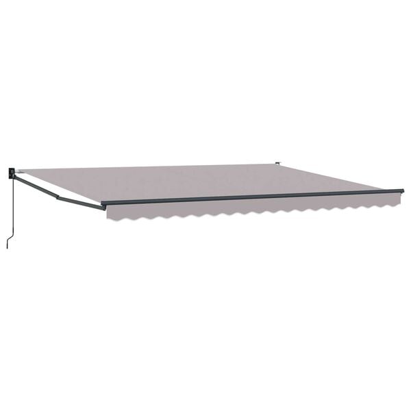 vidaXL Awning Retractable Light grey 4.5 x 3 m Polyester and metal