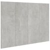 vidaXL Bed Headboard Concrete Grey 120x1.5x80 cm Engineered Wood