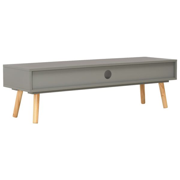 vidaXL TV Cabinet Grey 120x35x35 cm Solid Pinewood