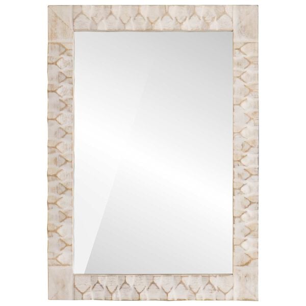 vidaXL Bathroom Mirror with Mirror White Wash Finish 50 x 70 x 2.5 cm